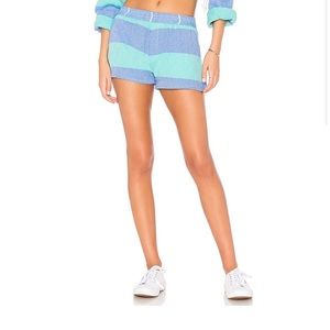 PARADISED Surf Stripe Short in Blue & Mint M